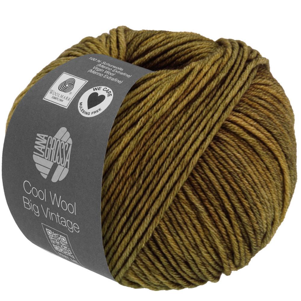 Lana Grossa Cool Wool Big Vintage -7181 donker olijf-25%