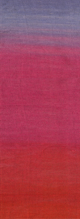 Lana Grossa Merino Lace Aquarell -04-grijs violet/framboos/tomaatrood30%