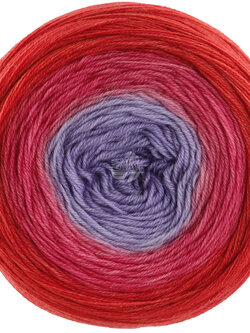 Lana Grossa Merino Lace Aquarell -04-grijs violet/framboos/tomaatrood30%