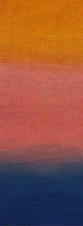 Lana Grossa Merino Lace Aquarell -07-oranje/anjer roze/donker blauw30%