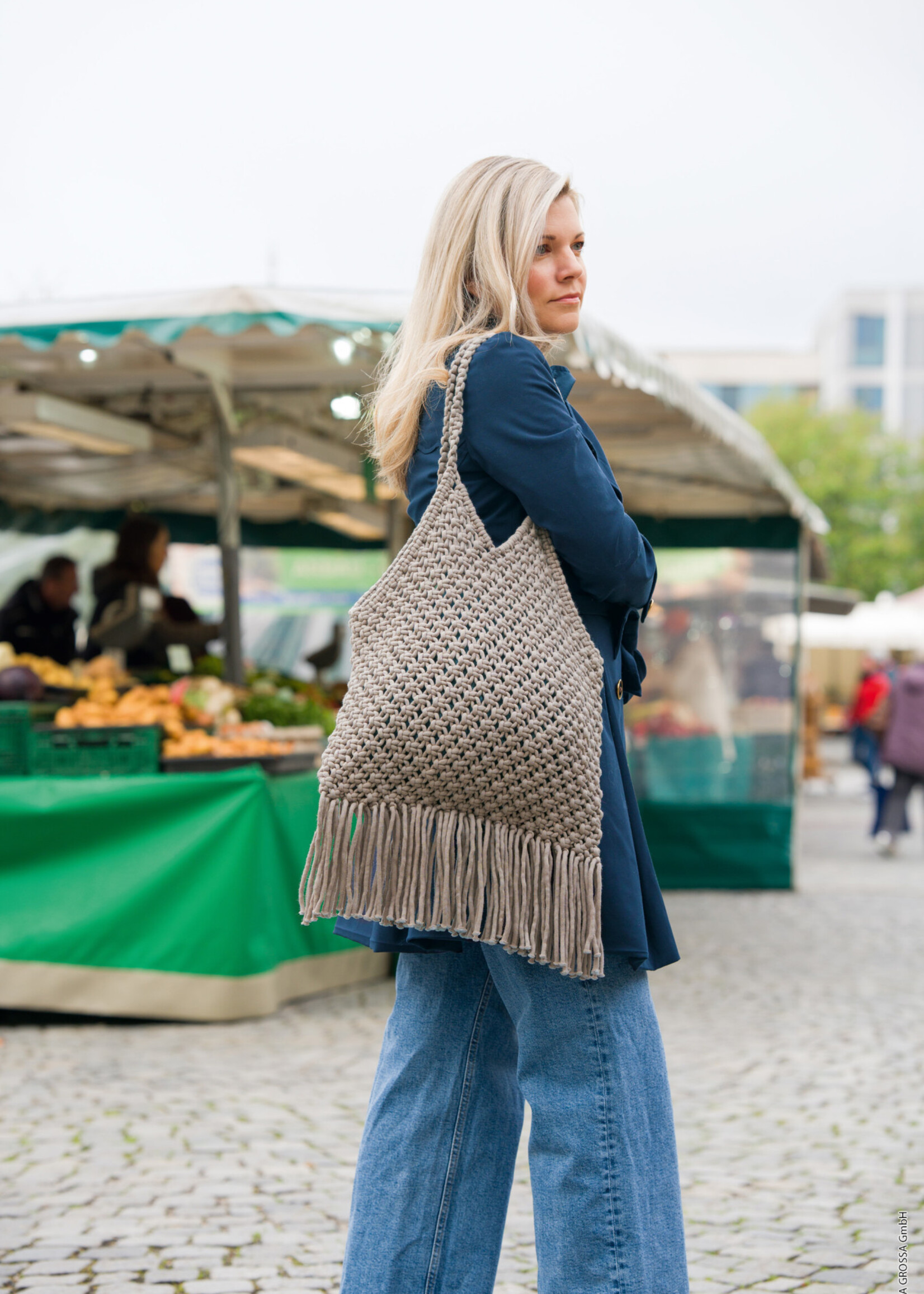 Lana Grossa Tas in macramé-techniek