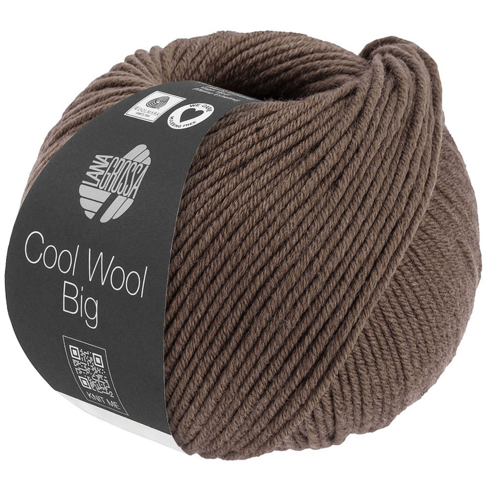 Lana Grossa Cool Wool Big -1635 koffiebruin gemeleerd-25%