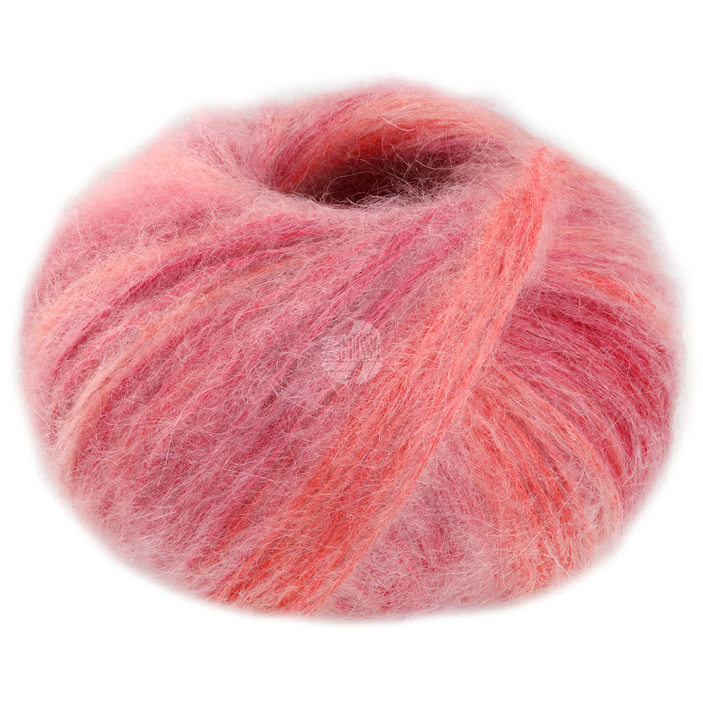 Lana Grossa Superkid Seta - Lana Grossa 104 wijnrood/framboos/zalm30%