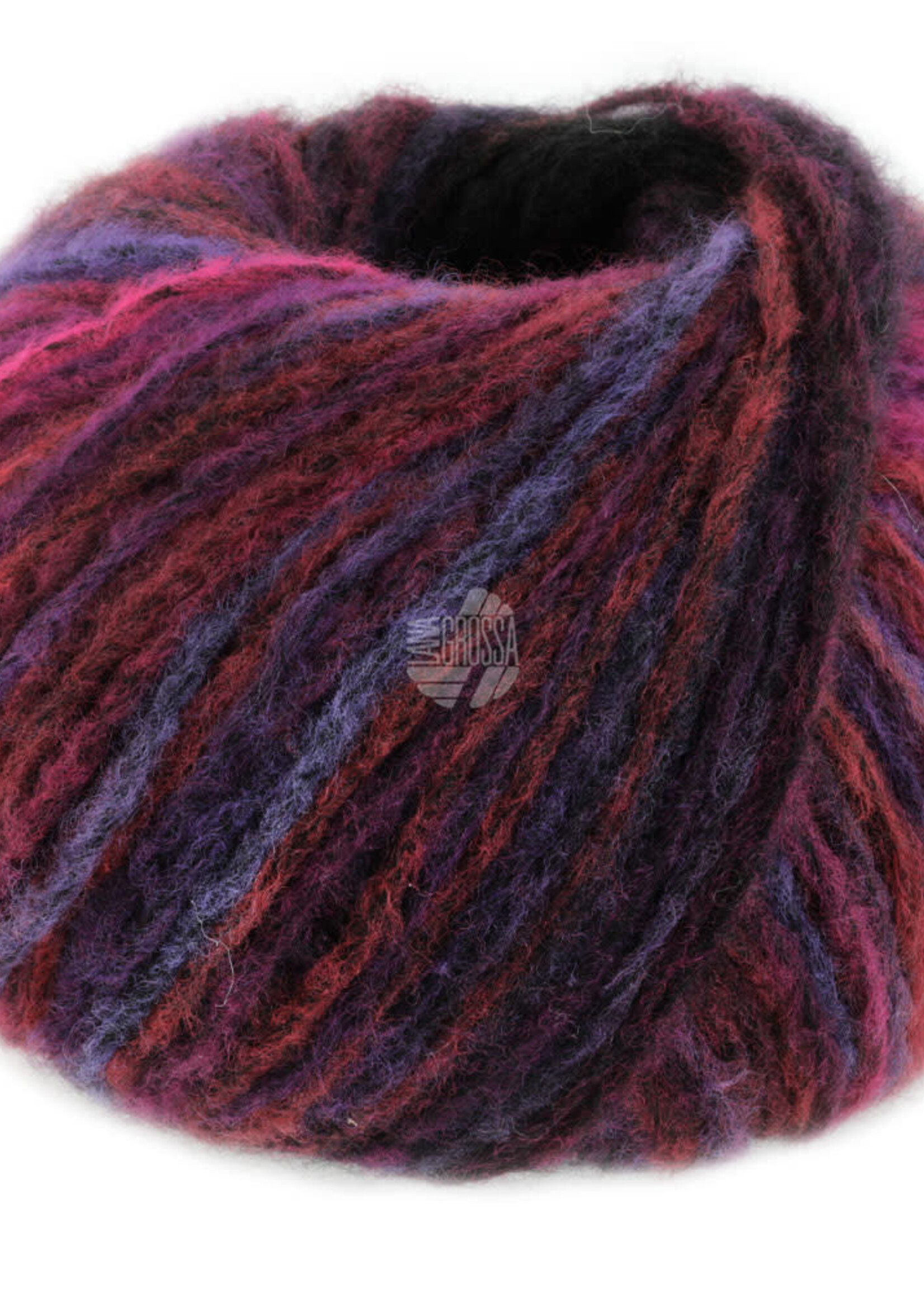 Lana Grossa Picasso - Lana Grossa - 07-wijnrood/foksia/blauw violet/zwartrood/framboos