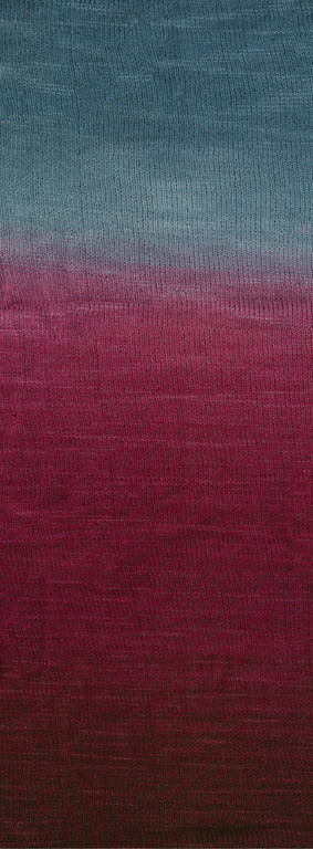 Lana Grossa Merino Lace Aquarell -08-blauwgrijs/wijnrood/bourgondisch30%