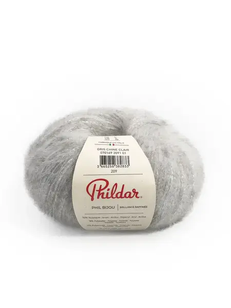 Phildar Phil Bijou - Phildar -2091 gris chiné clair-40%