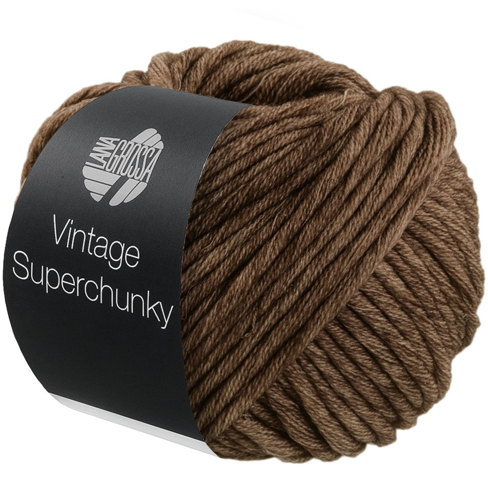 Lana Grossa Vintage Superchunky -510 donker bruin30%