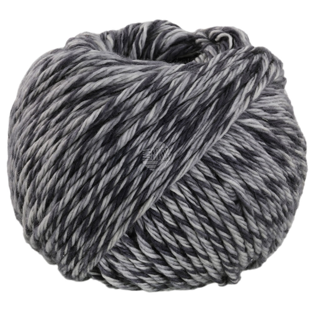 Lana Grossa Vintage Chunky -13-licht grijs/donker grijs30%