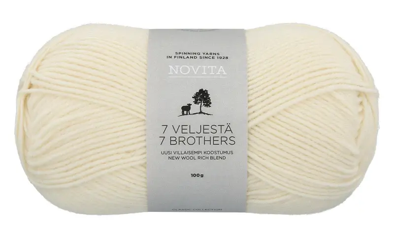 Novita 7 Veljestä 100g -010 off white