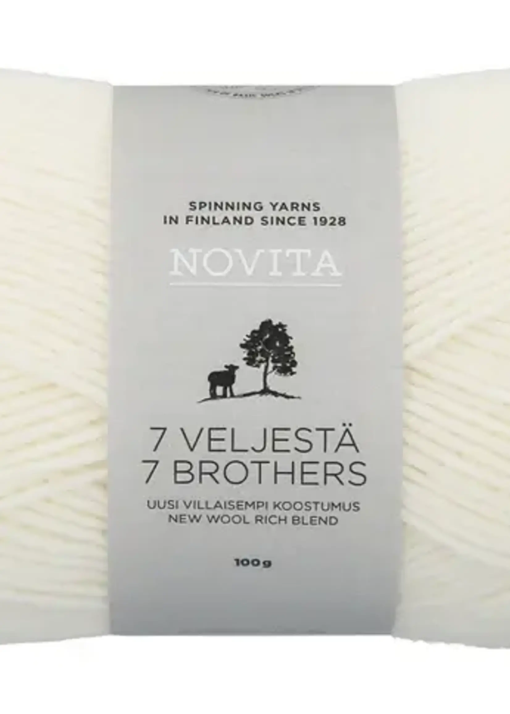 Novita 7 Veljestä 100g -011 white