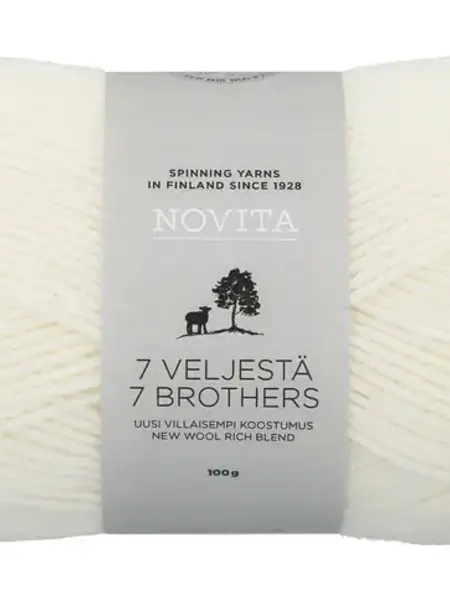 Novita 7 Veljestä 100g -011 white