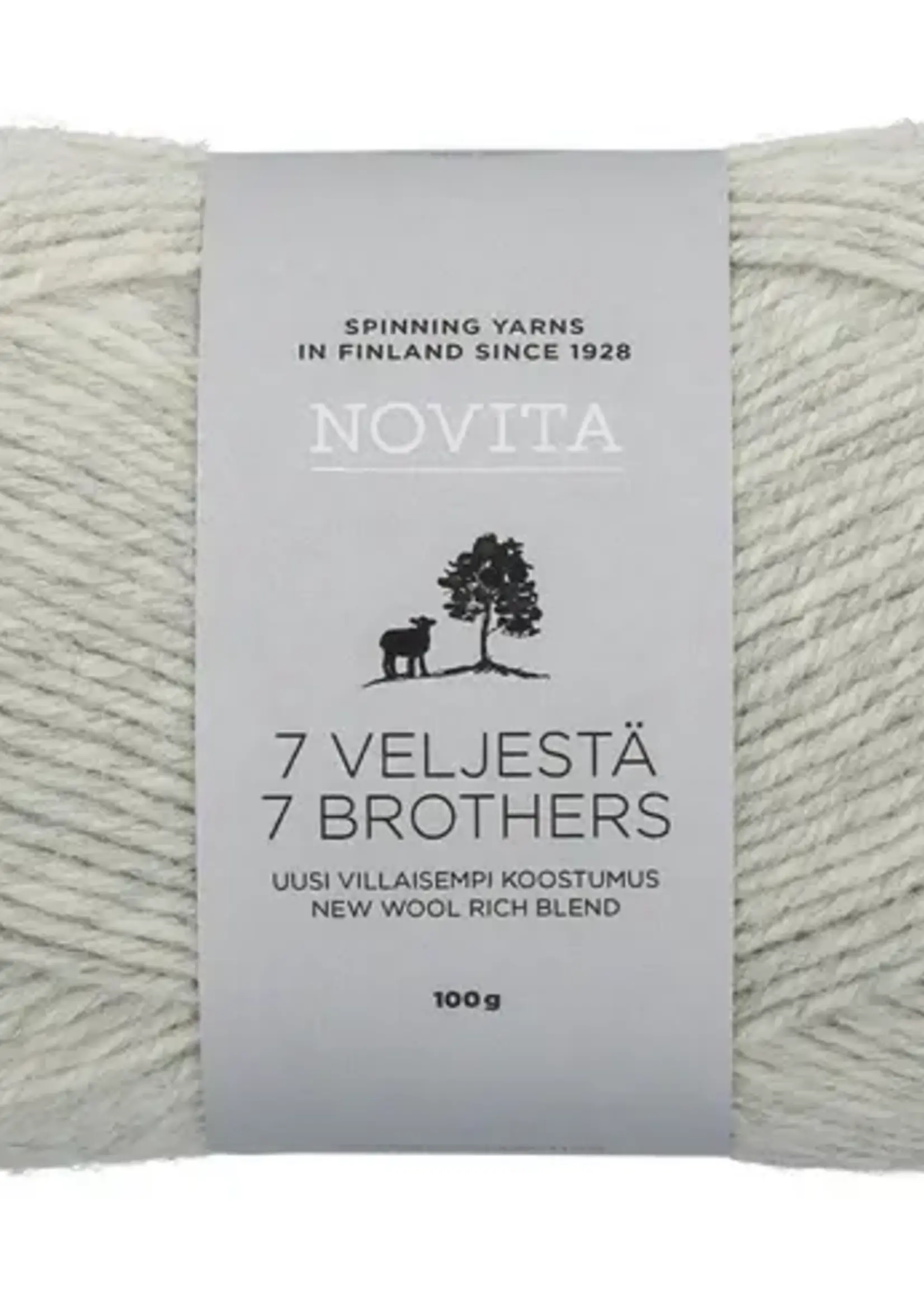 Novita 7 Veljestä 100g -047 lichen
