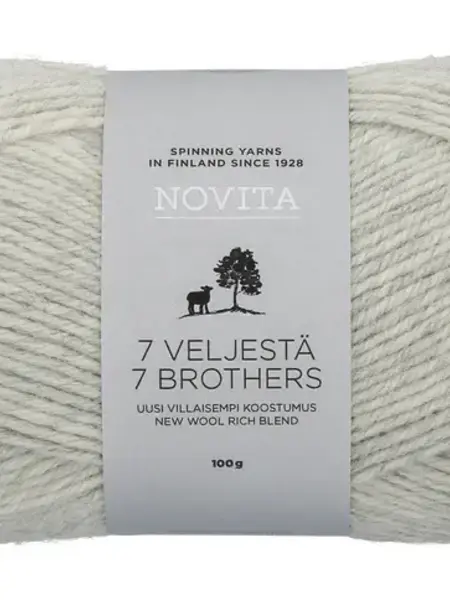 Novita 7 Veljestä 100g -047 lichen