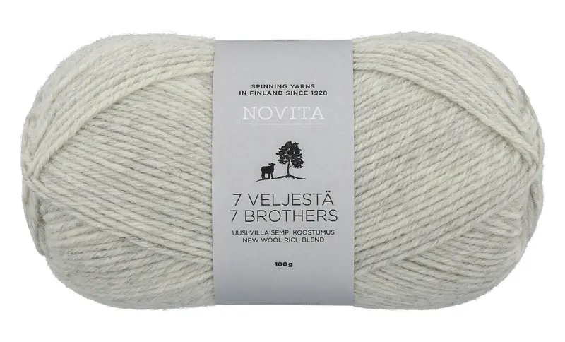 Novita 7 Veljestä 100g -047 lichen