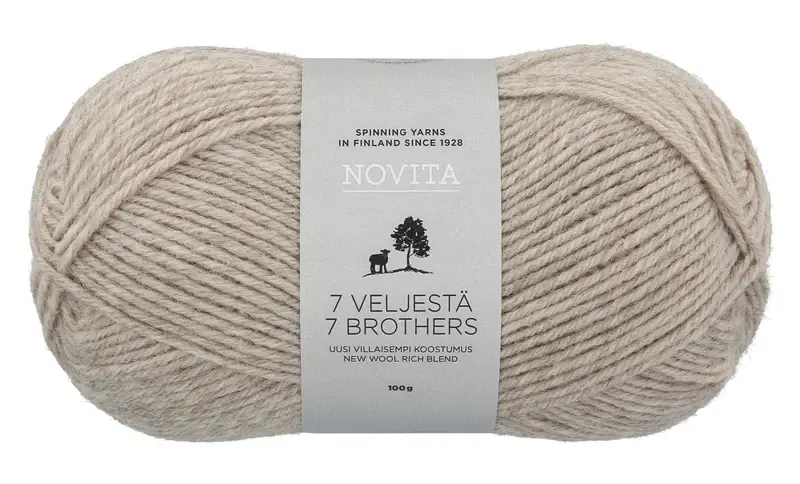 Novita 7 Veljestä 100g -060 sand
