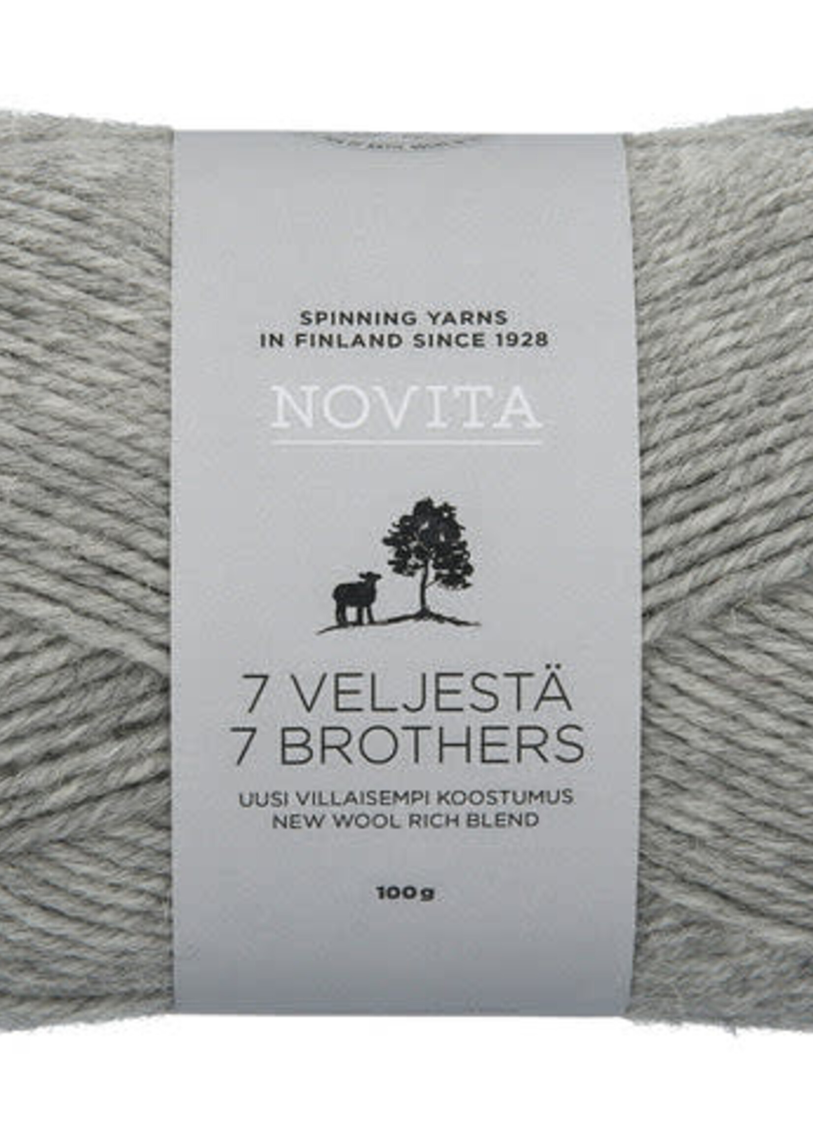 Novita 7 Veljestä 100g -043 stone
