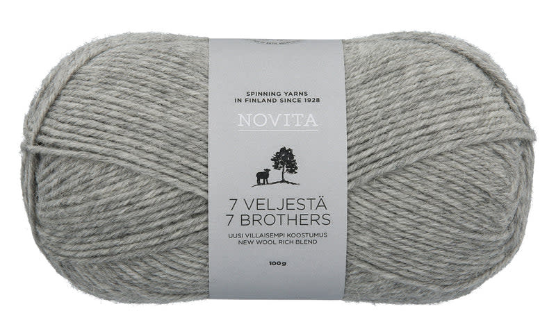 Novita 7 Veljestä 100g -043 stone