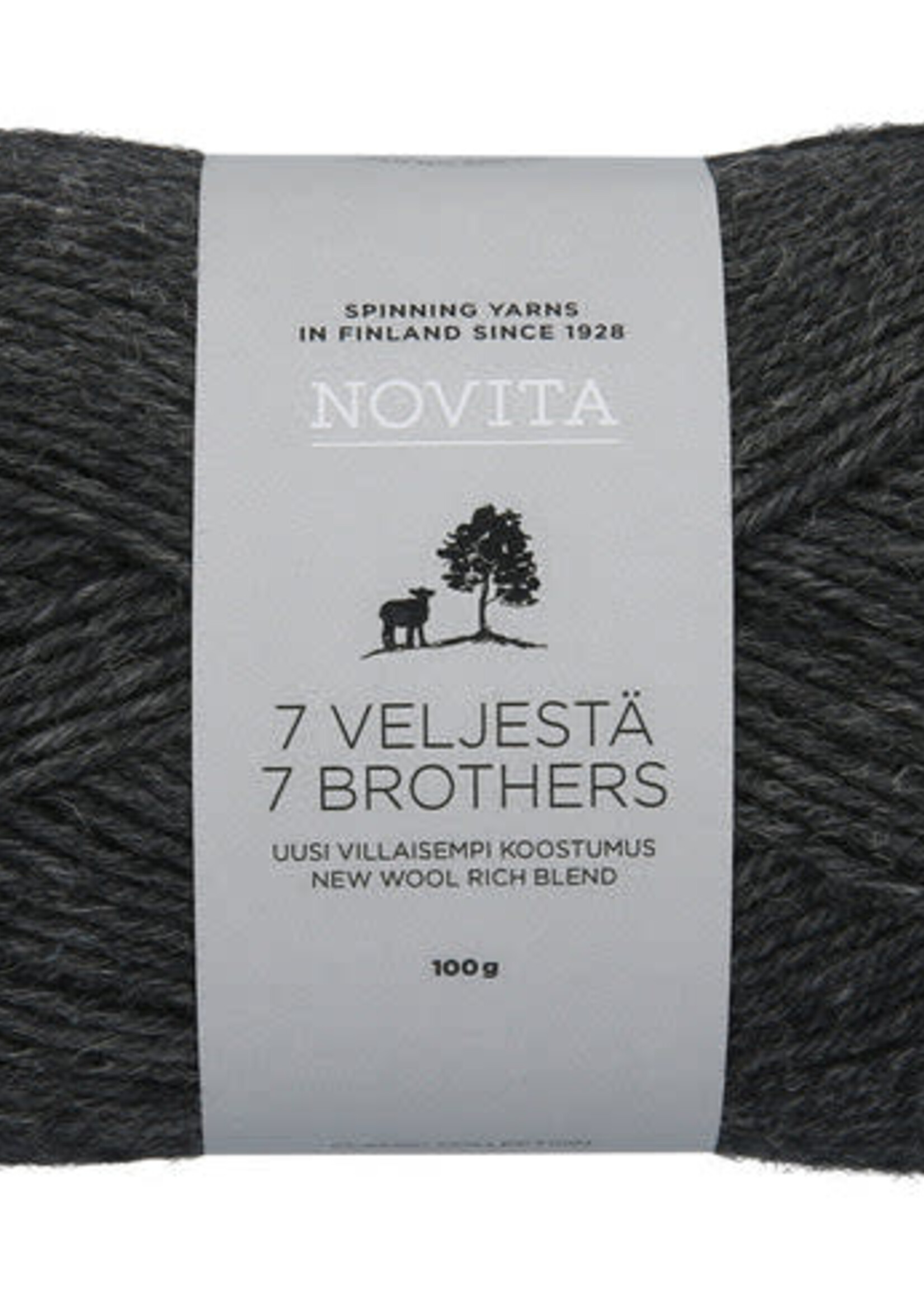 Novita 7 Veljestä 100g -044 graphite