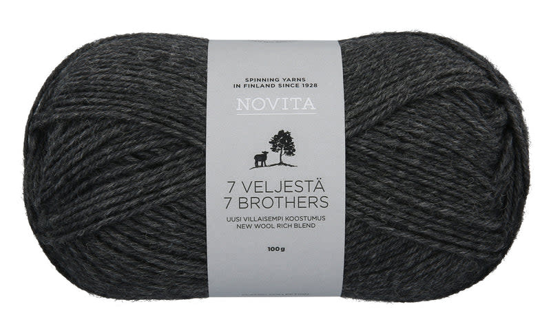Novita 7 Veljestä 100g -044 graphite