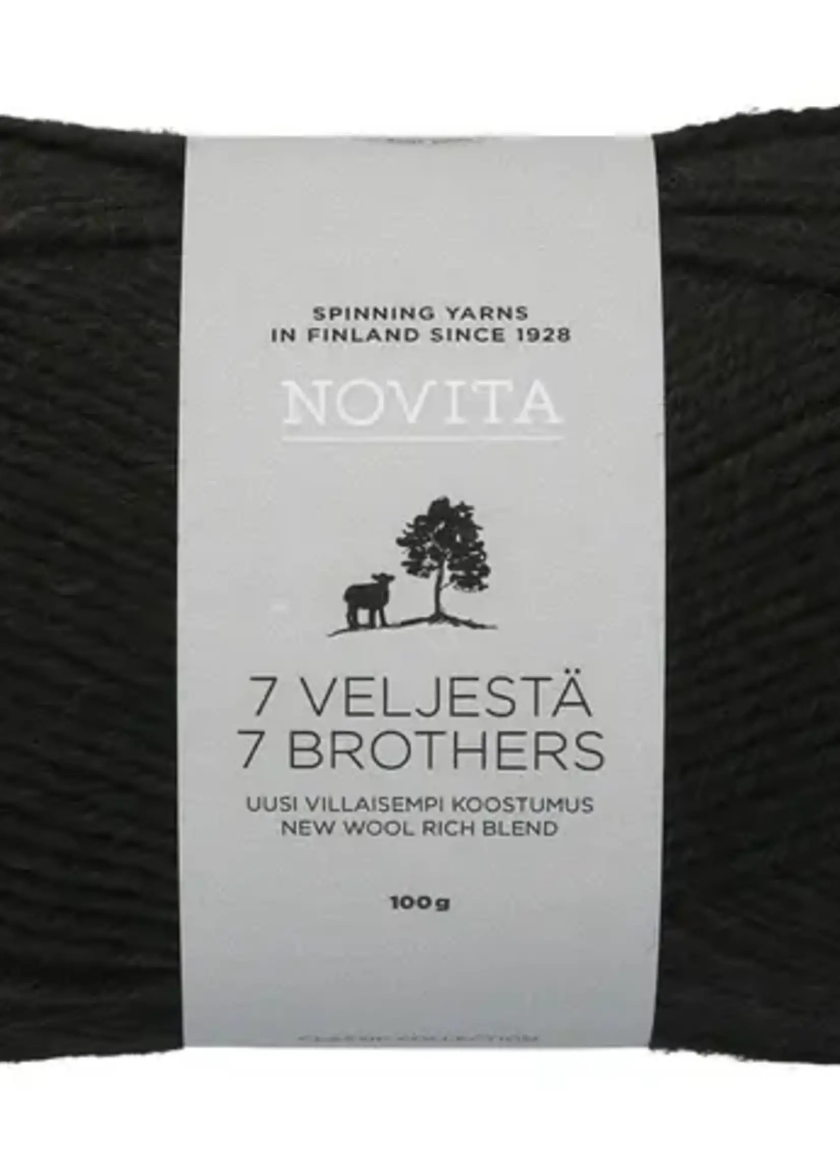 Novita 7 Veljestä 100g -099 black