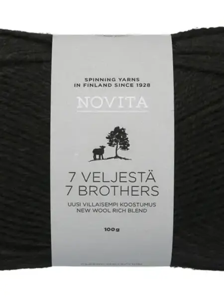 Novita 7 Veljestä 100g -099 black