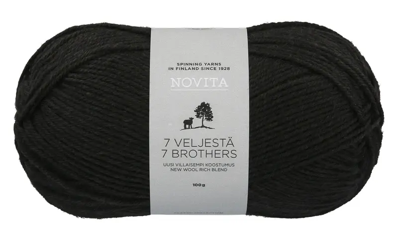 Novita 7 Veljestä 100g -099 black