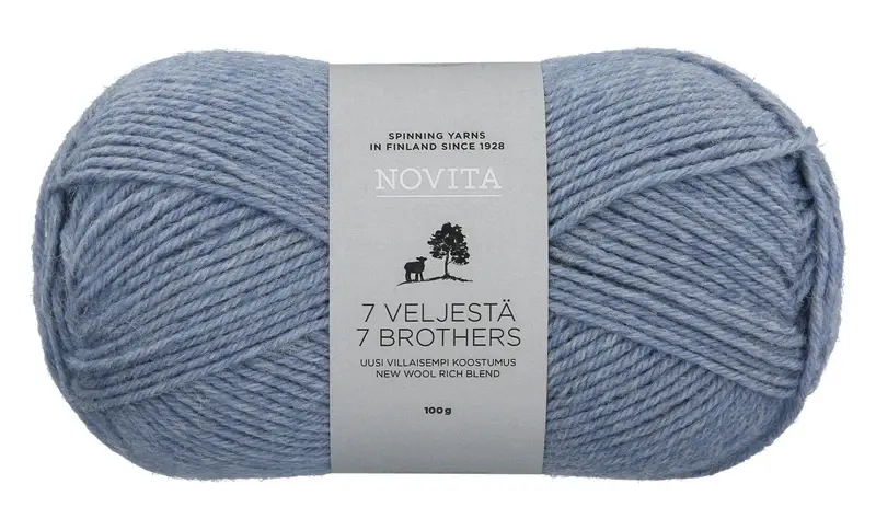 Novita 7 Veljestä 100g -014 ice