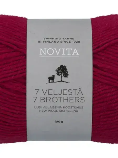 Novita 7 Veljestä 100g -587 cranberry