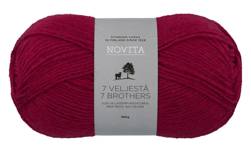 Novita 7 Veljestä 100g -587 cranberry