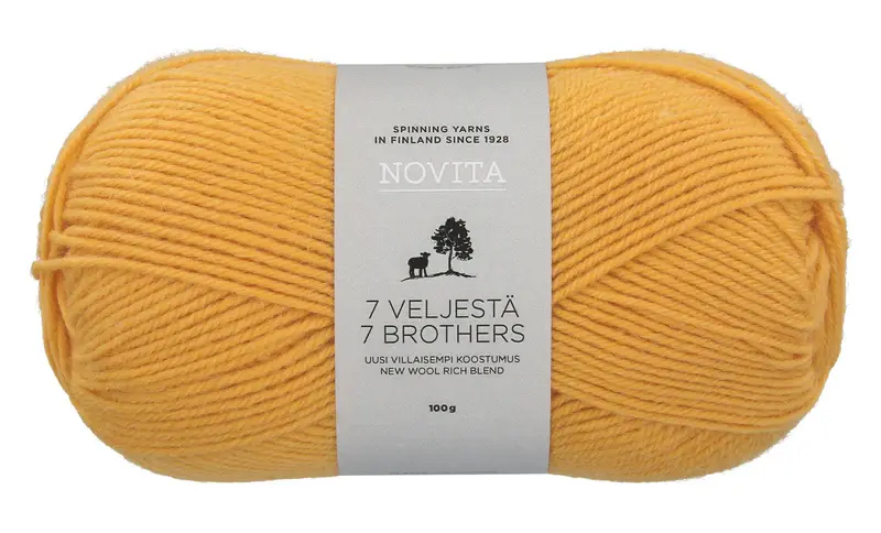 Novita 7 Veljestä 100g -268 sunflower