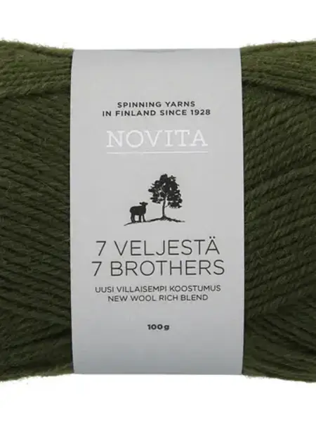 Novita 7 Veljestä 100g -391 spruce forest
