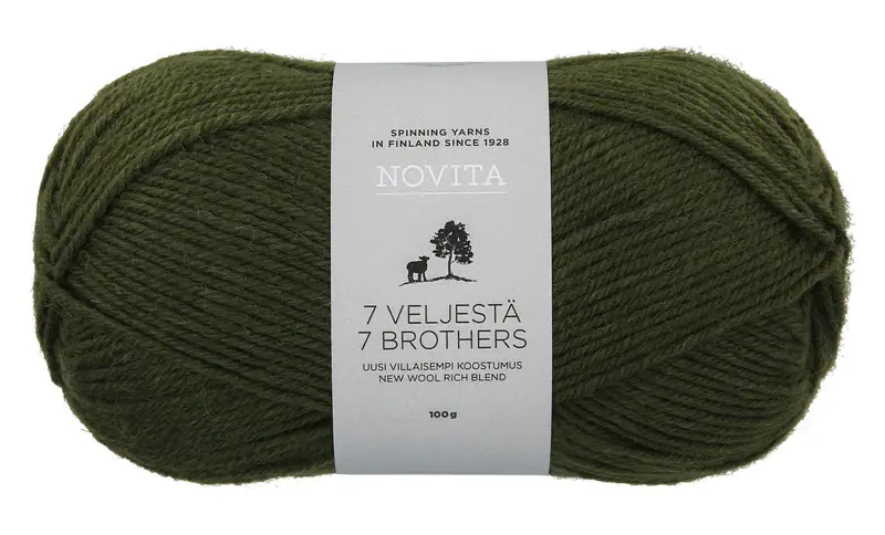 Novita 7 Veljestä 100g -391 spruce forest