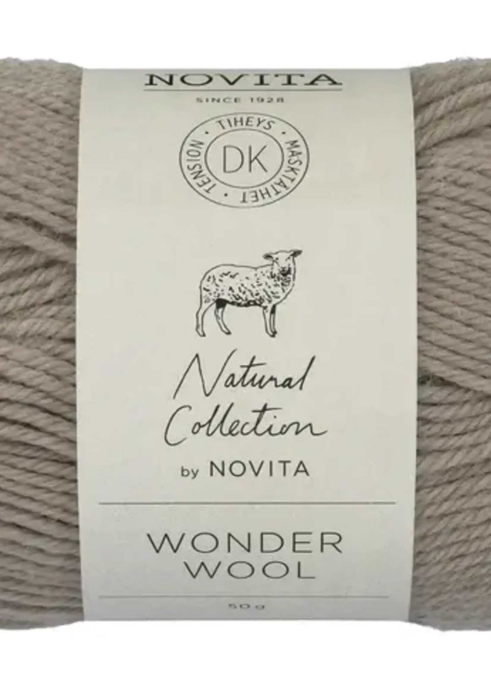 Novita Wonder Wool DK 50g -Novita -058 black grouse
