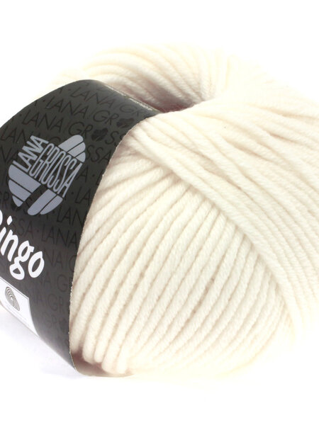 Lana Grossa Bingo Uni/Mélange - Lana Grossa - 005-ruwe witte-50 %