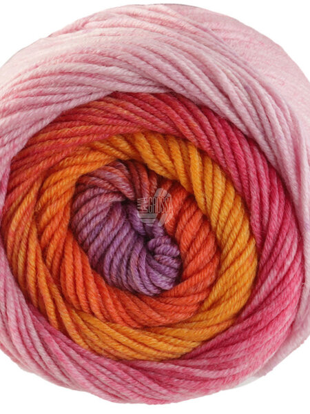 Lana Grossa Cool Wool Big Colour - 4039-felroze/oranje/zandgeel/roest/grijs paars