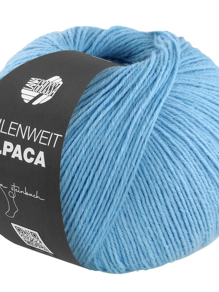 Lana Grossa Meilenweit 6-fach 150g Alpaca uni -1005-licht blauw