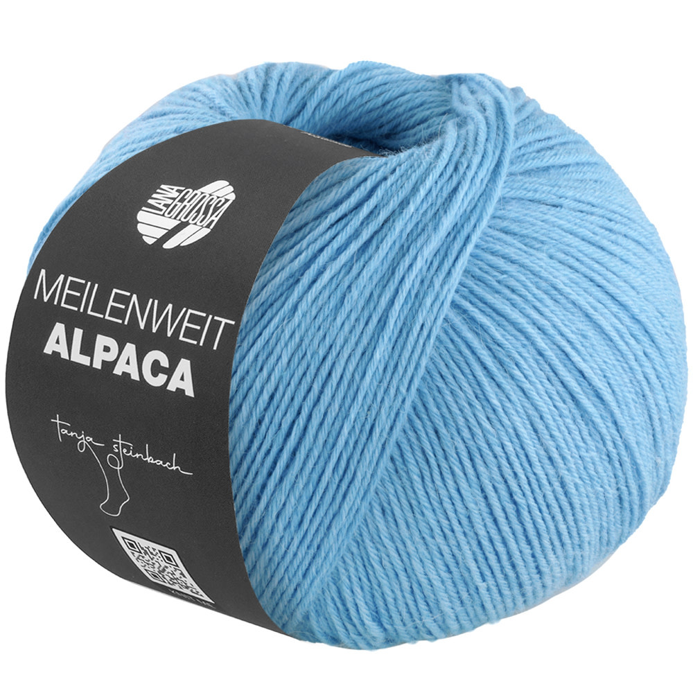 Lana Grossa Meilenweit 6-fach 150g Alpaca uni -1005-licht blauw