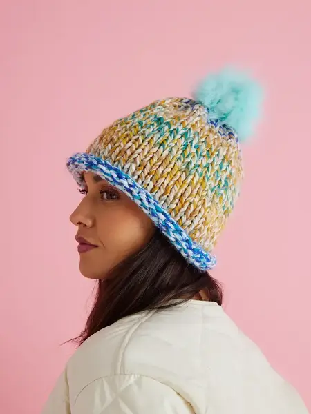 Pingouin Bonito muts multico turquoise