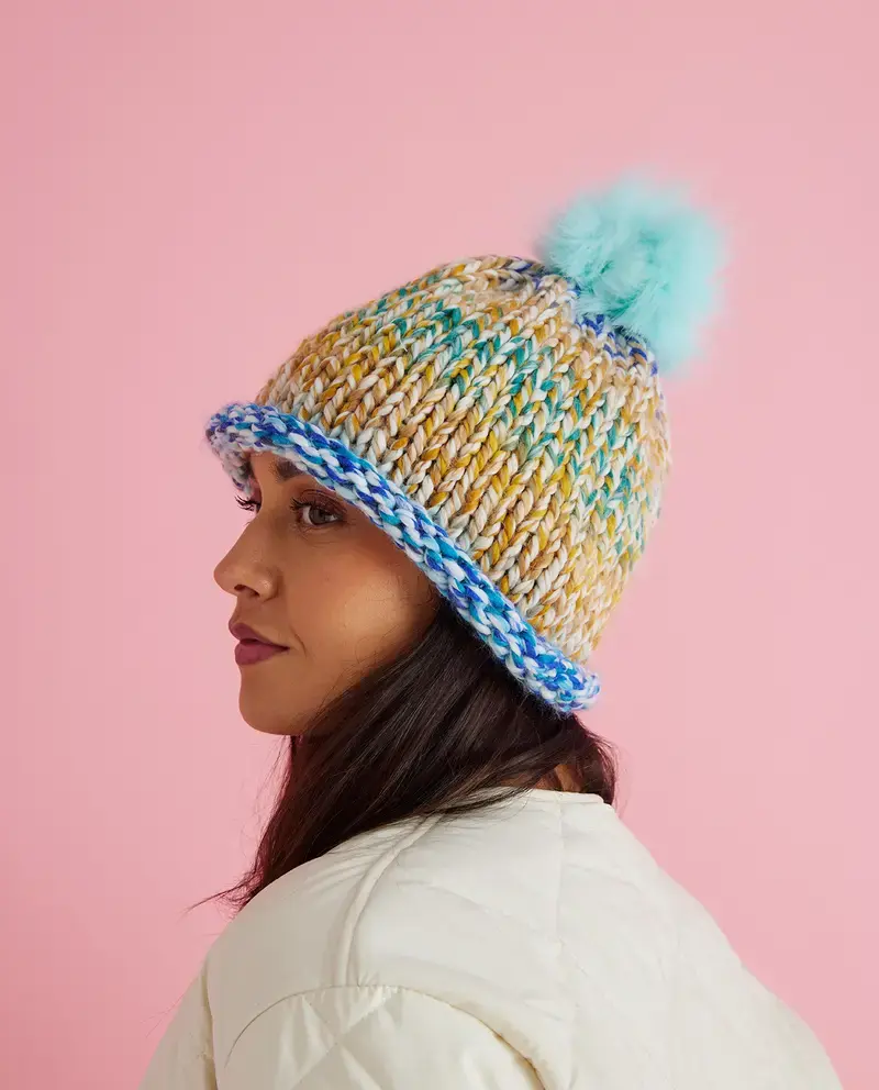 Pingouin Bonito muts multico turquoise