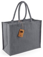 Jute draagtas 33x42x19 - grafietgrijs/grafietgrijs