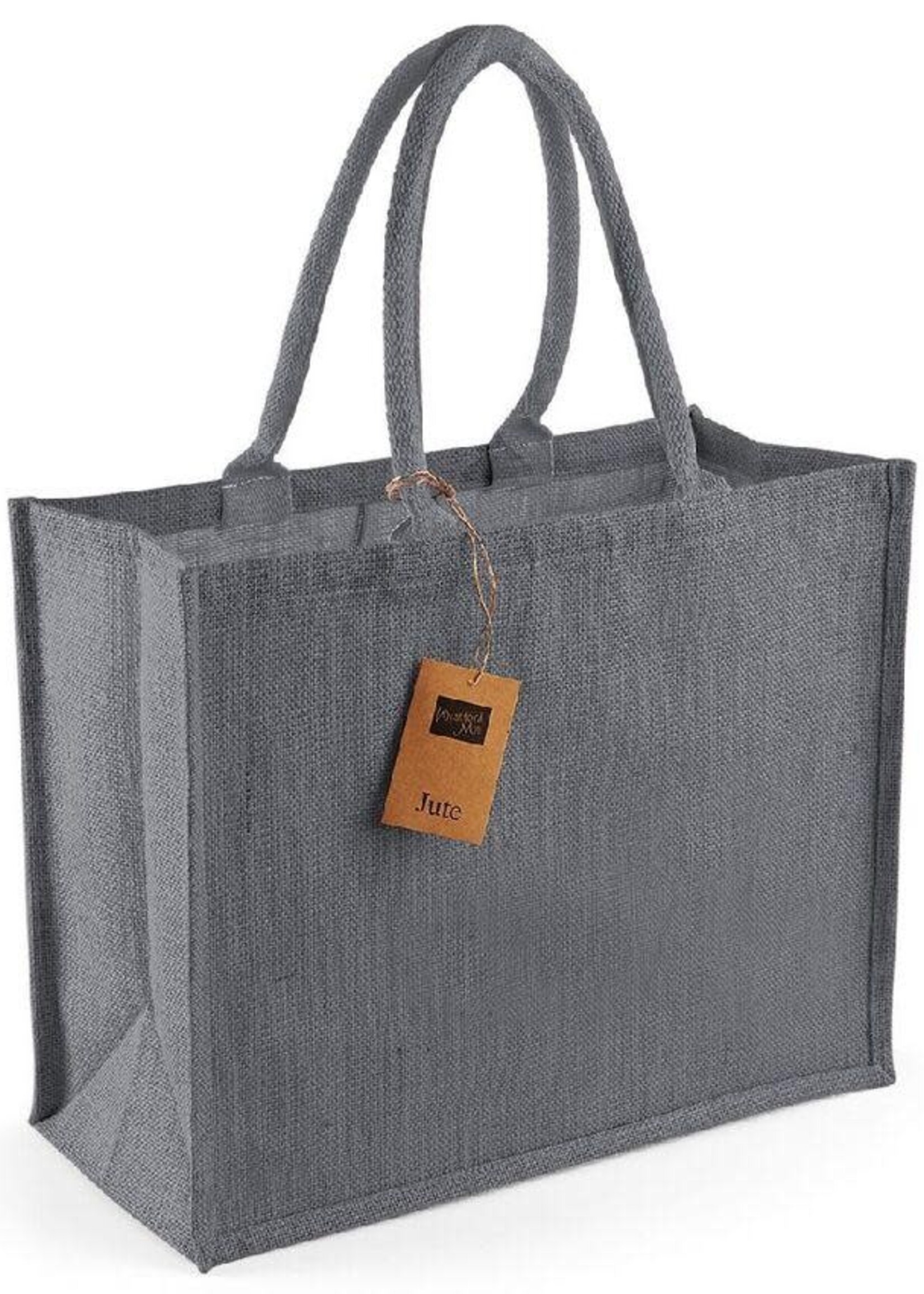 Jute draagtas 33x42x19 - grafietgrijs/grafietgrijs