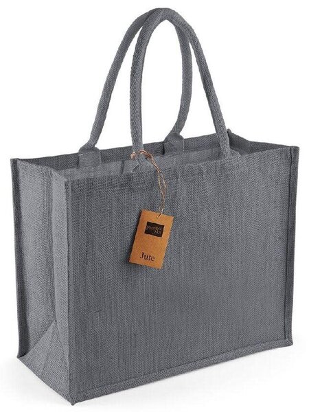 Jute draagtas 33x42x19 - grafietgrijs/grafietgrijs