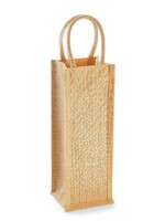 Jute fonkelende fleszak - natuurlijk goud