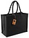 Jute draagtas 33x42x19 - zwart/zwart
