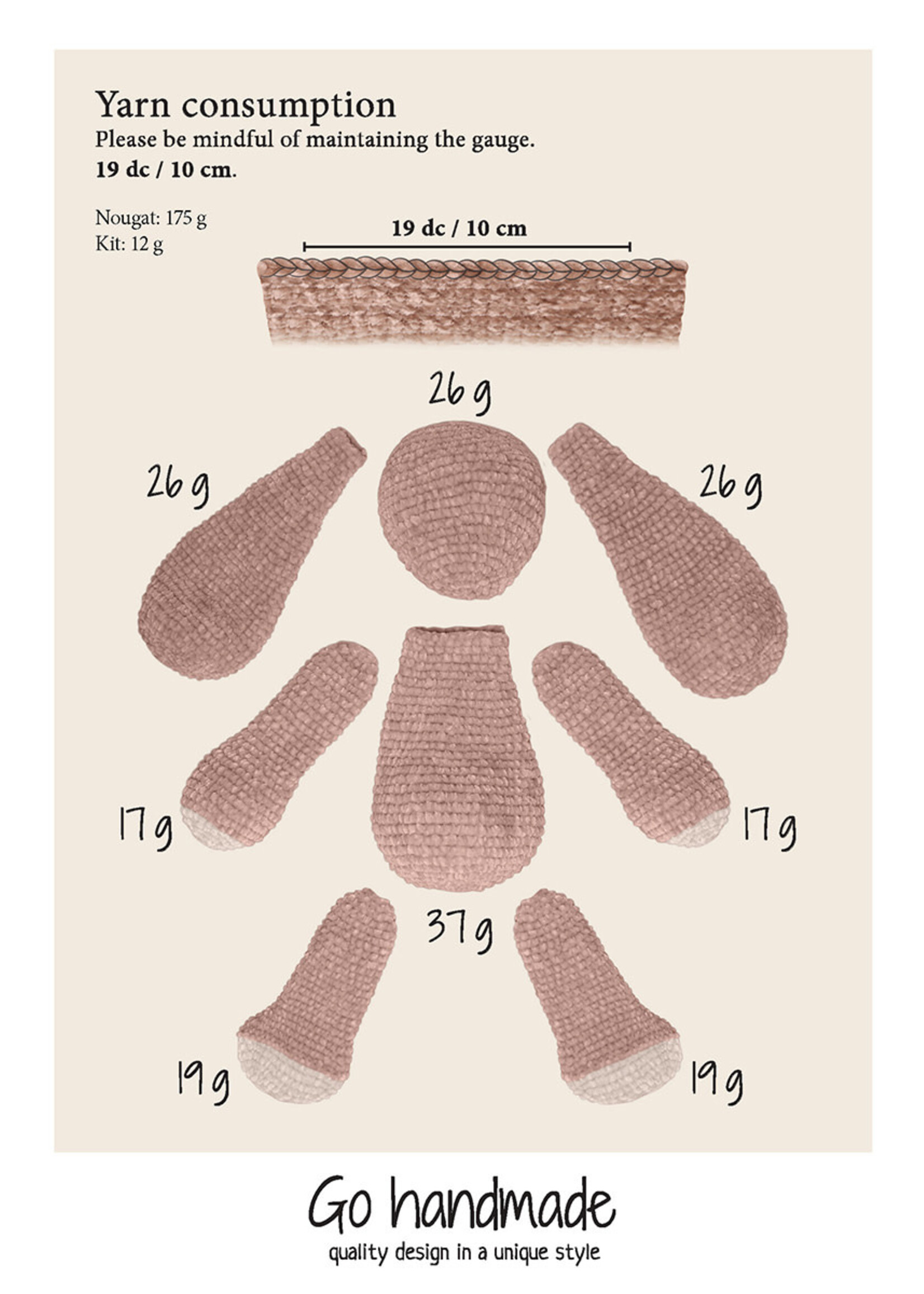 GoHandmade Haakpakket -Bunny friend - Big - H 37cm