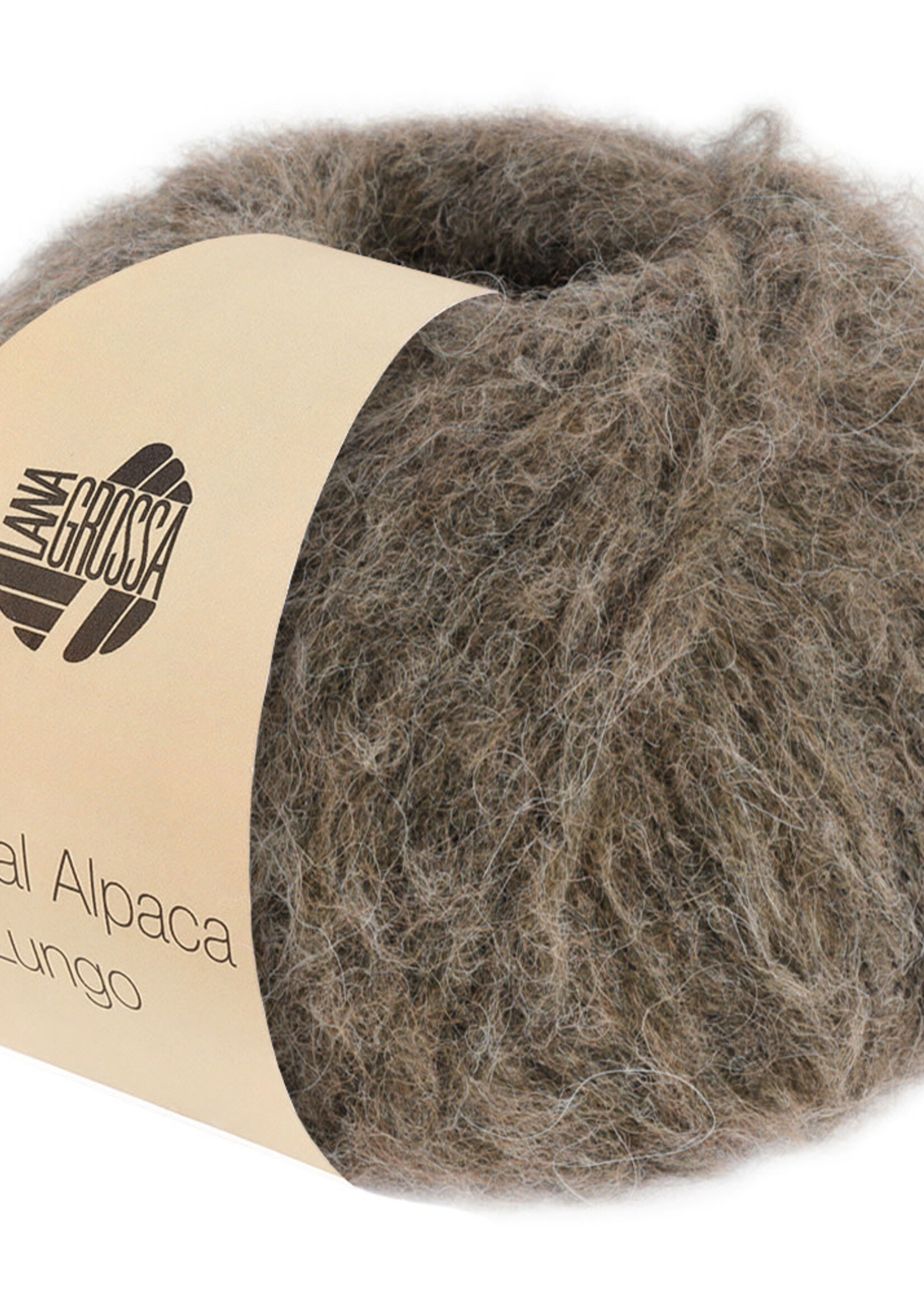 Lana Grossa Natural Alpaca Lungo - Lana Grossa -20 grijs bruin