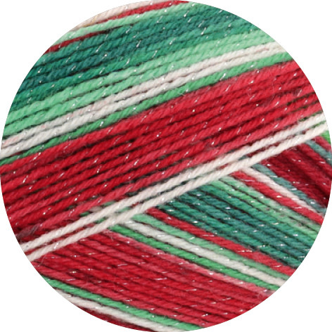 Lana Grossa Meilenweit 100g merino christmas Lurex - Lana Grossa -6796