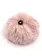 Pompon met drukknop rosé