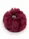 Pompon met drukknop prune