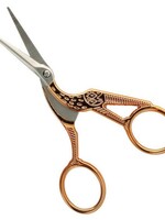 Borduurschaar ooievaar 11.5cm rose-goud